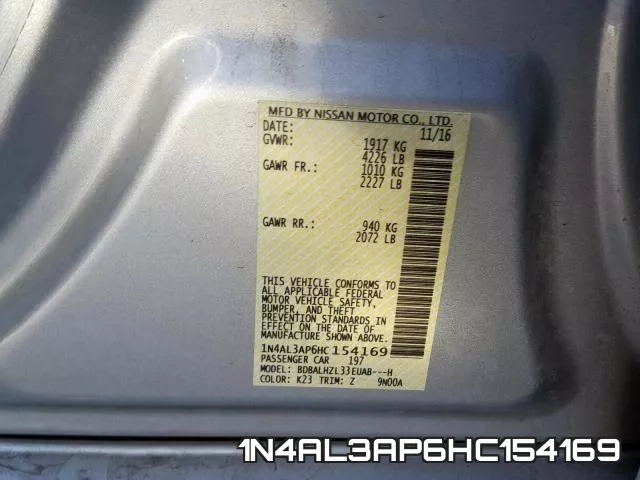 1N4AL3AP6HC154169 фото 2