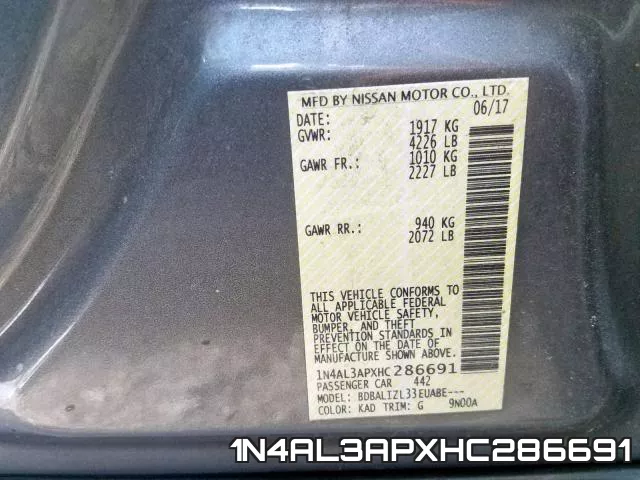1N4AL3APXHC286691 фото 2