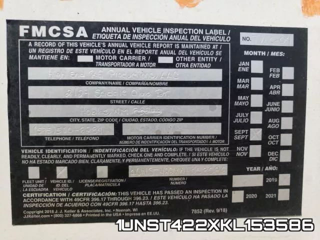 1UNST422XKL153586 фото 2