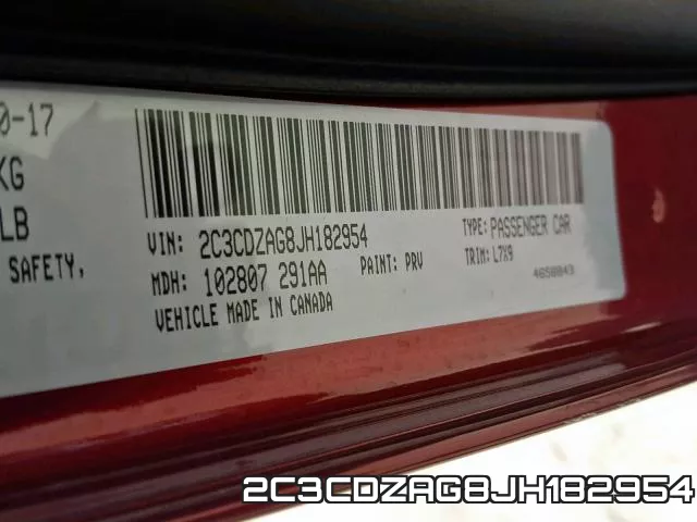 2C3CDZAG8JH182954 фото 2