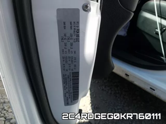 2C4RDGEG0KR760111 фото 2