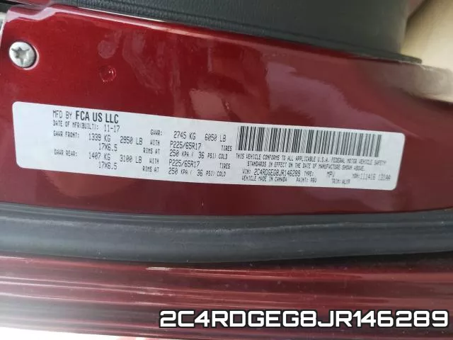 2C4RDGEG8JR146289 фото 2