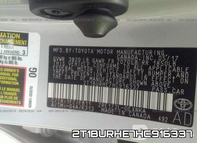 2T1BURHE7HC916337 фото 10