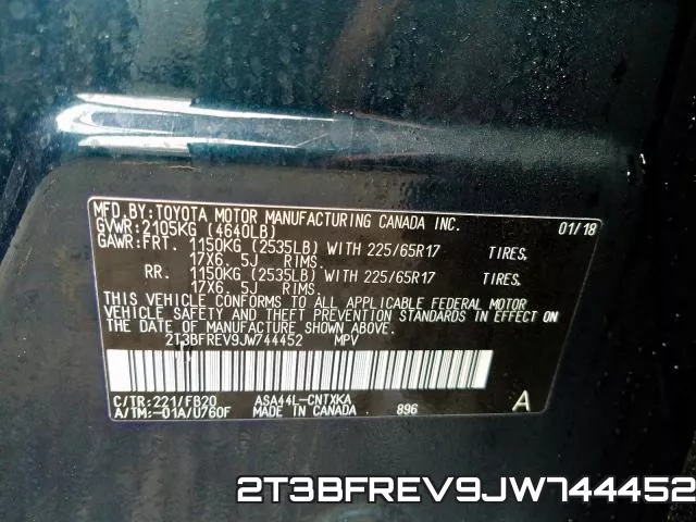 2T3BFREV9JW744452 фото 2
