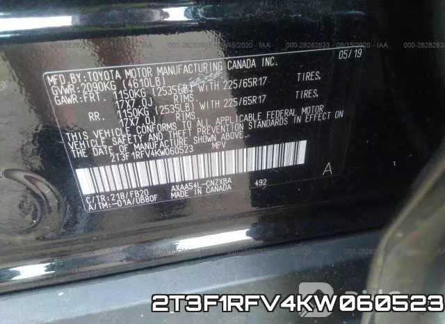 2T3F1RFV4KW060523 фото 10