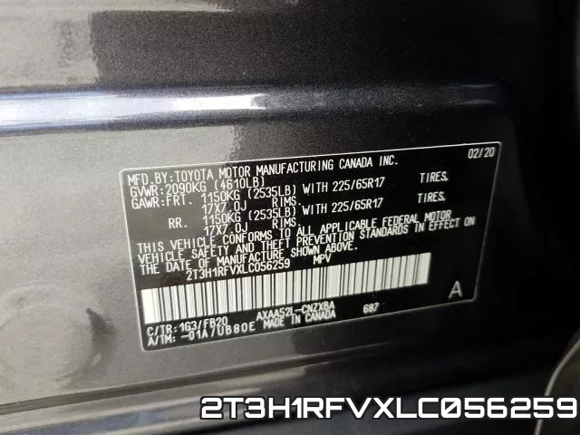 2T3H1RFVXLC056259 фото 2