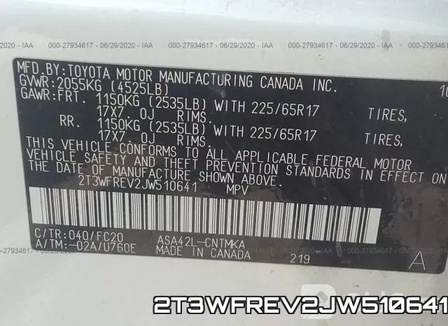 2T3WFREV2JW510641 фото 10