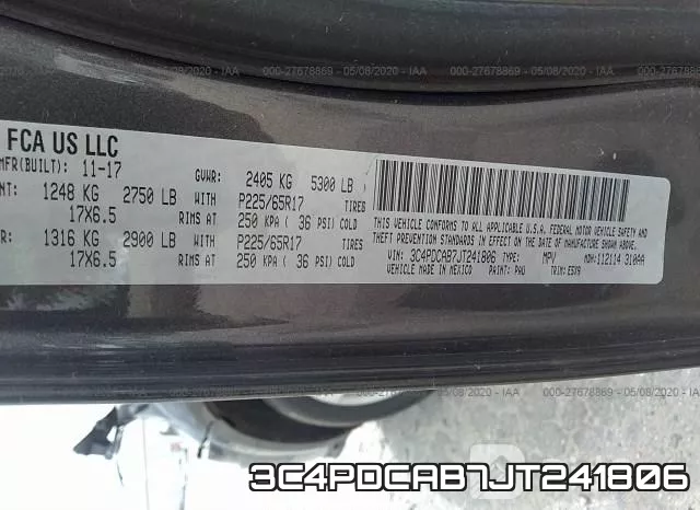 3C4PDCAB7JT241806 фото 10