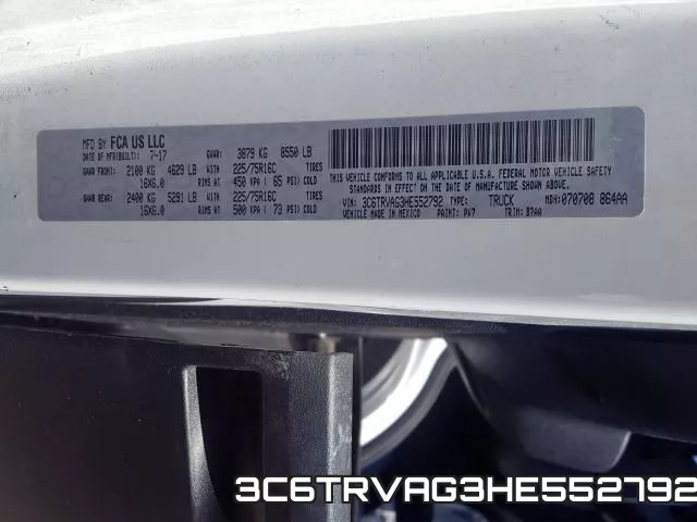 3C6TRVAG3HE552792 фото 2