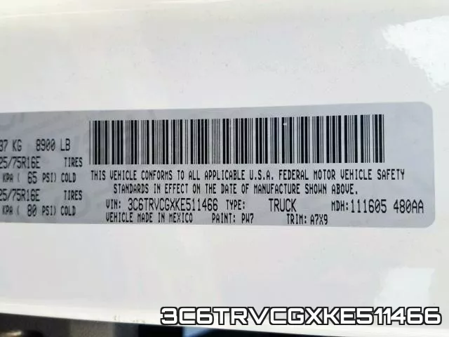 3C6TRVCGXKE511466 фото 2