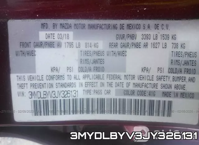 3MYDLBYV3JY326131 фото 10