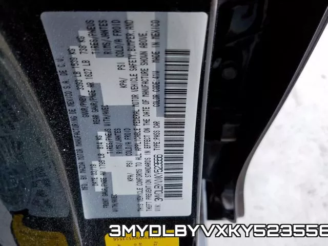 3MYDLBYVXKY523556 фото 2