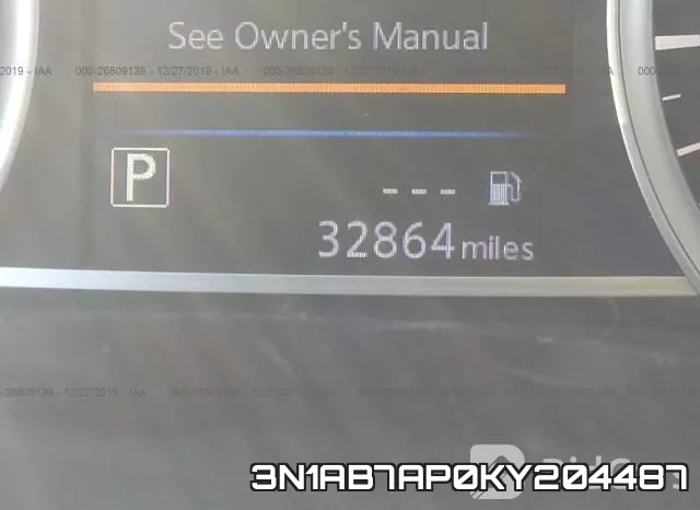 3N1AB7AP0KY204487 фото 8