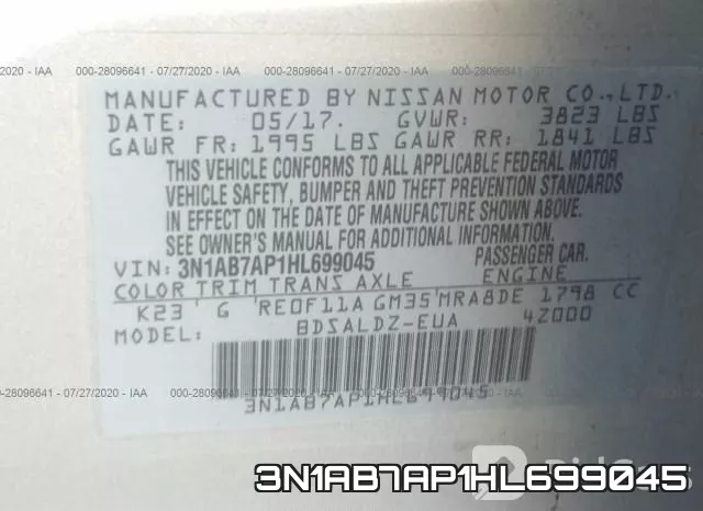 3N1AB7AP1HL699045 фото 10