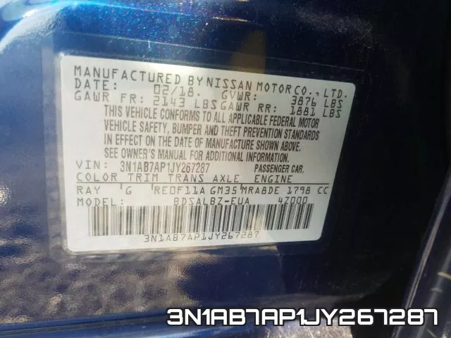 3N1AB7AP1JY267287 фото 2