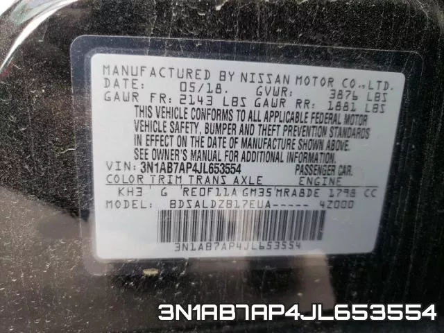 3N1AB7AP4JL653554 фото 2