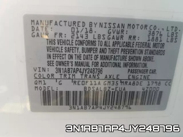 3N1AB7AP4JY248796 фото 2