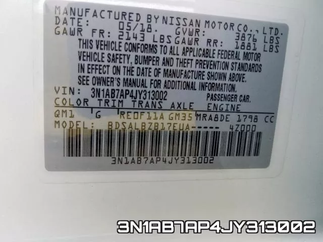 3N1AB7AP4JY313002 фото 2