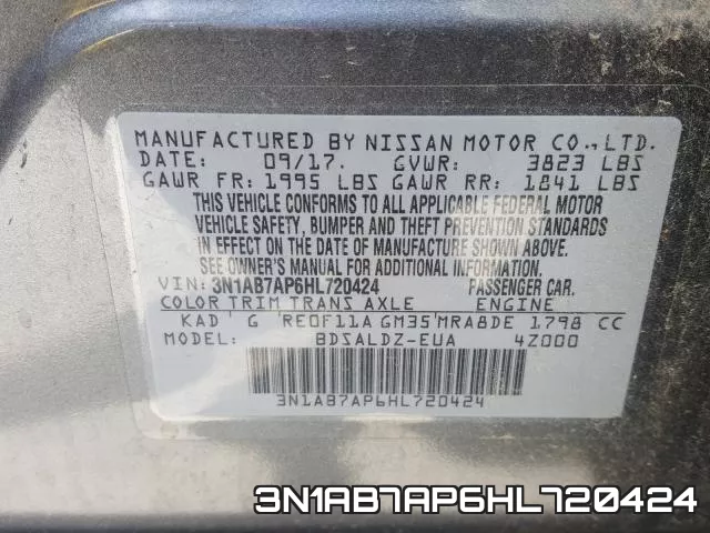 3N1AB7AP6HL720424 фото 2