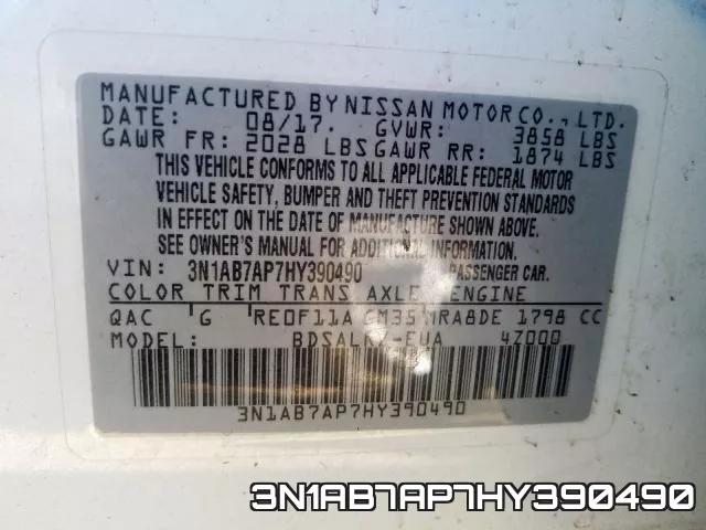 3N1AB7AP7HY390490 фото 2