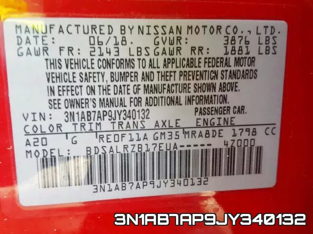 3N1AB7AP9JY340132 фото 2