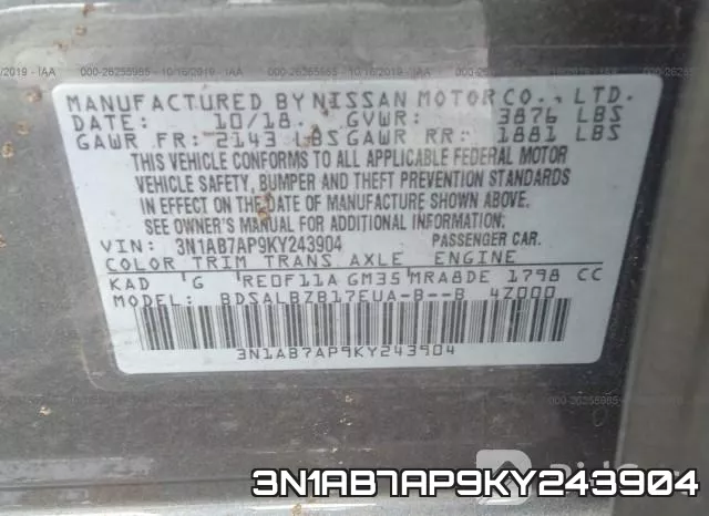 3N1AB7AP9KY243904 фото 10