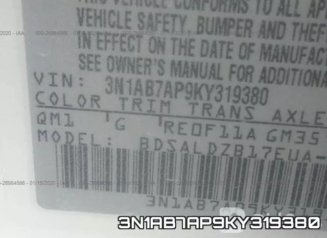 3N1AB7AP9KY319380 фото 10