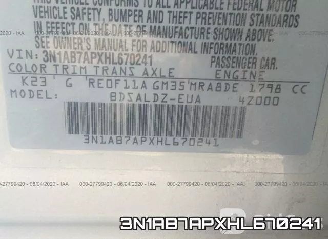 3N1AB7APXHL670241 фото 10