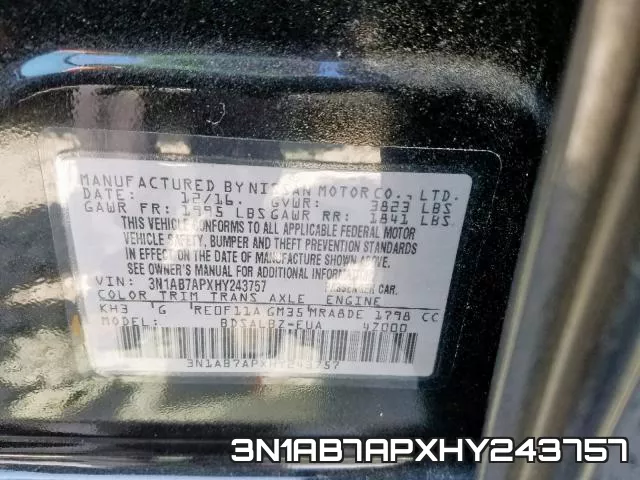 3N1AB7APXHY243757 фото 2