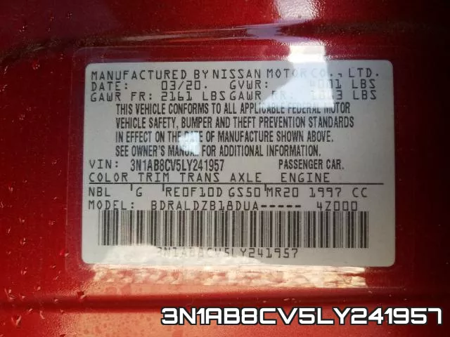 3N1AB8CV5LY241957 фото 2