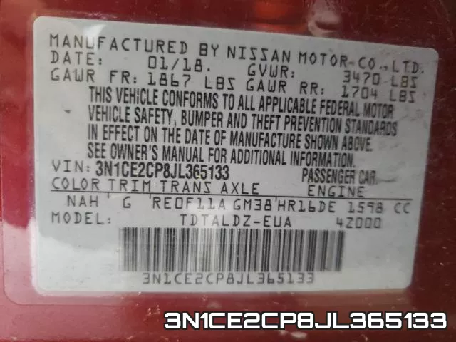 3N1CE2CP8JL365133 фото 2