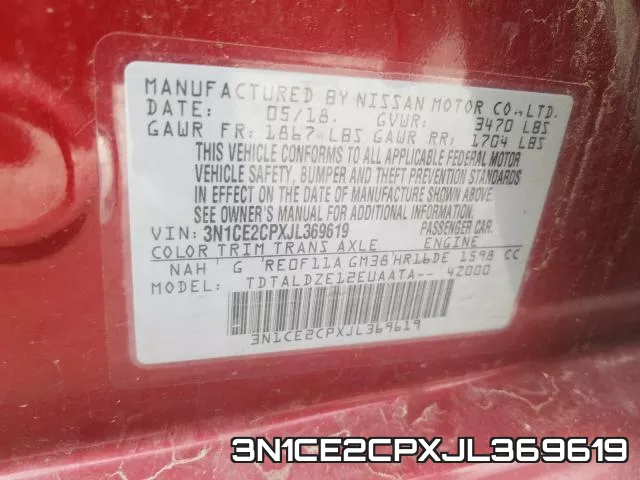 3N1CE2CPXJL369619 фото 2
