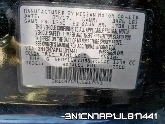 3N1CN7AP1JL817441 фото 2