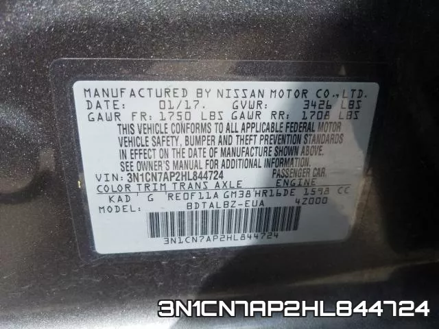 3N1CN7AP2HL844724 фото 2