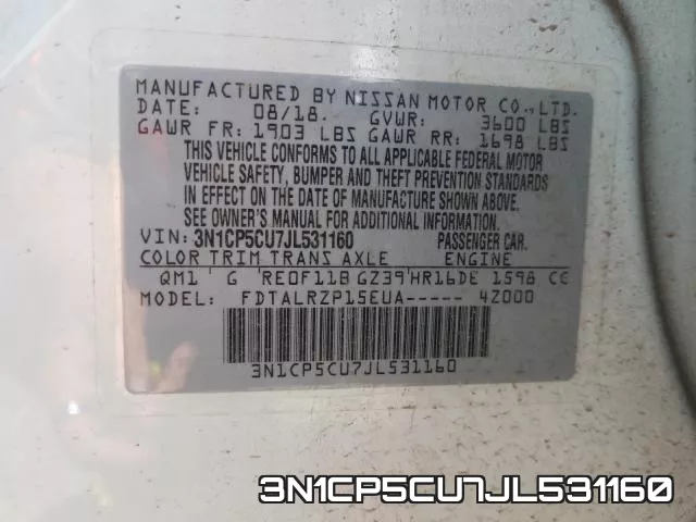 3N1CP5CU7JL531160 фото 2