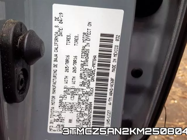 3TMCZ5AN2KM250804 фото 2