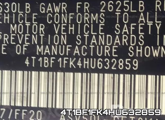 4T1BF1FK4HU632859 фото 10