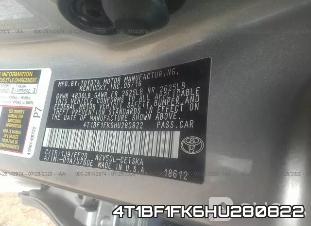 4T1BF1FK6HU280822 фото 10
