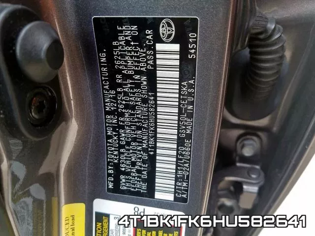 4T1BK1FK6HU582641 фото 2