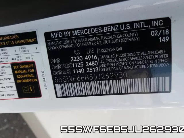 55SWF6EB5JU262930 фото 2