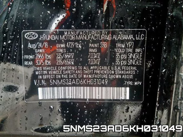 5NMS23AD6KH031049 фото 2