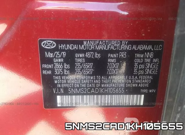 5NMS2CAD1KH105655 фото 10