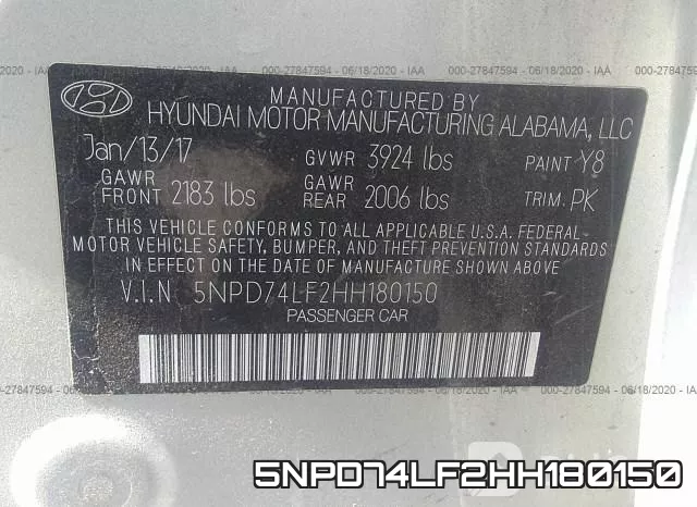 5NPD74LF2HH180150 фото 10