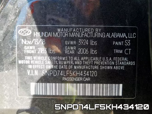 5NPD74LF5KH434120 фото 2