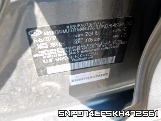 5NPD74LF5KH472561 фото 2