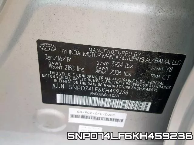 5NPD74LF6KH459236 фото 2