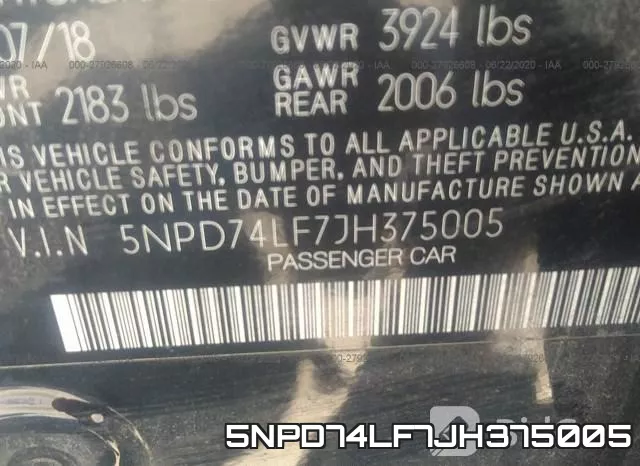 5NPD74LF7JH375005 фото 10