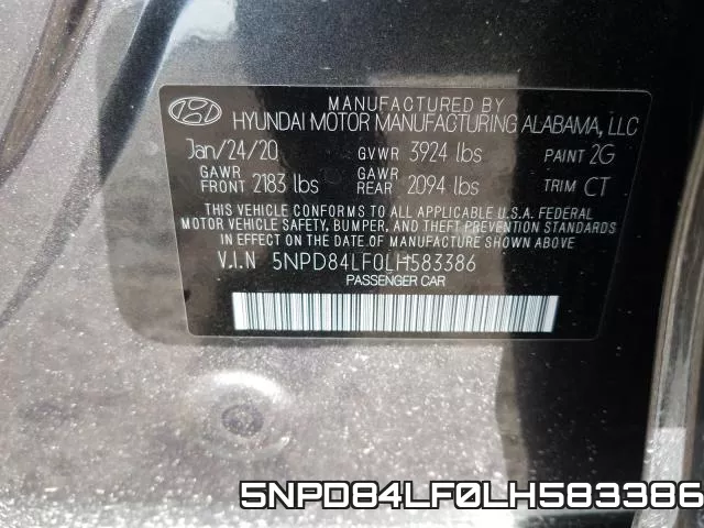 5NPD84LF0LH583386 фото 2