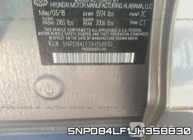 5NPD84LF1JH358830 фото 9