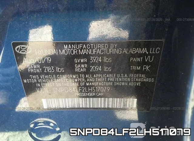 5NPD84LF2LH517079 фото 10